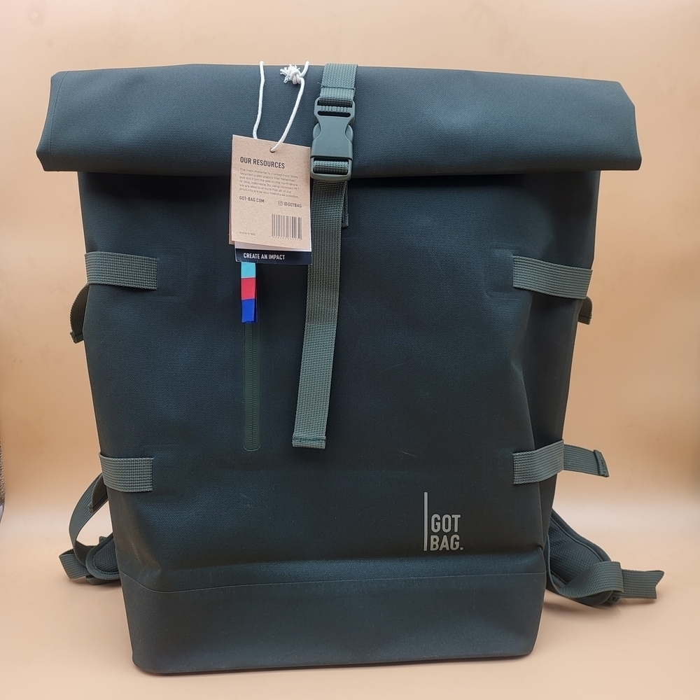 GOT BAG - ROLLTOP Backpack, Hiking & Travel with a 15" Laptop Sleeve, Eco...